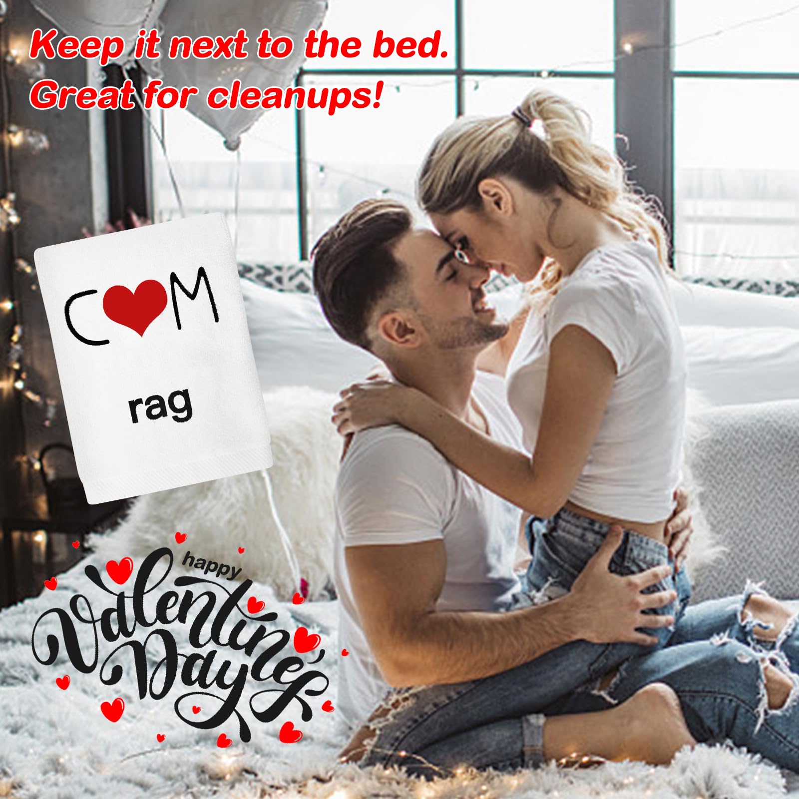 Funny Romantic Bath Towels for Men - Gifts for Boyfriend, Husband & Couples | Birthday, Anniversary, Christmas & Valentine's Day