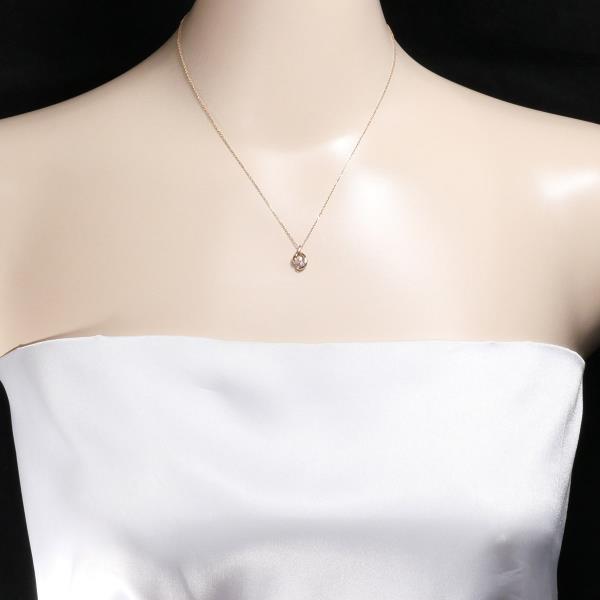 4℃ K10PG Pink Sapphire Pendant Necklace - 14K Gold Plated Elegant Jewelry Gift for Women, Perfect for Valentine's Day, Anniversary & Special Occasions