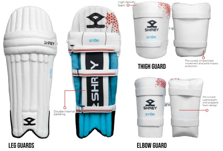 Shrey Star Complete Cricket Kit Without Helmet - Perfect for Practice, Training & Matches | Cricket Equipment for Adults & Youth