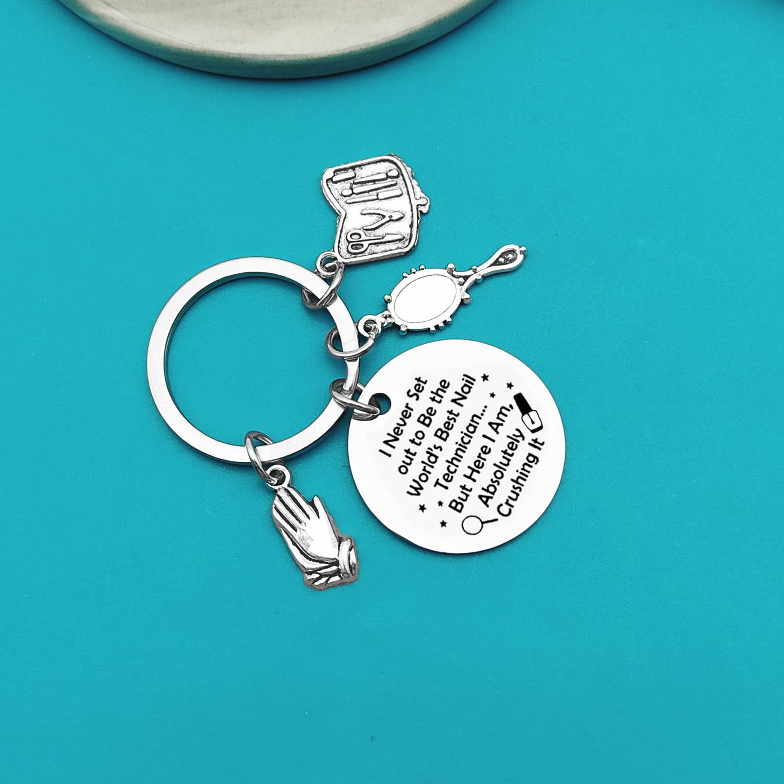 Professional Nail Technician Keychain Gift Set - Perfect for Graduation, Christmas & Birthday - Ideal for Manicurists, Beauticians & Nail Stylists - Thoughtful Present for Women in Beauty Industry - Great for Salon Appreciation, Spa Gifts & Cosmetology Students
