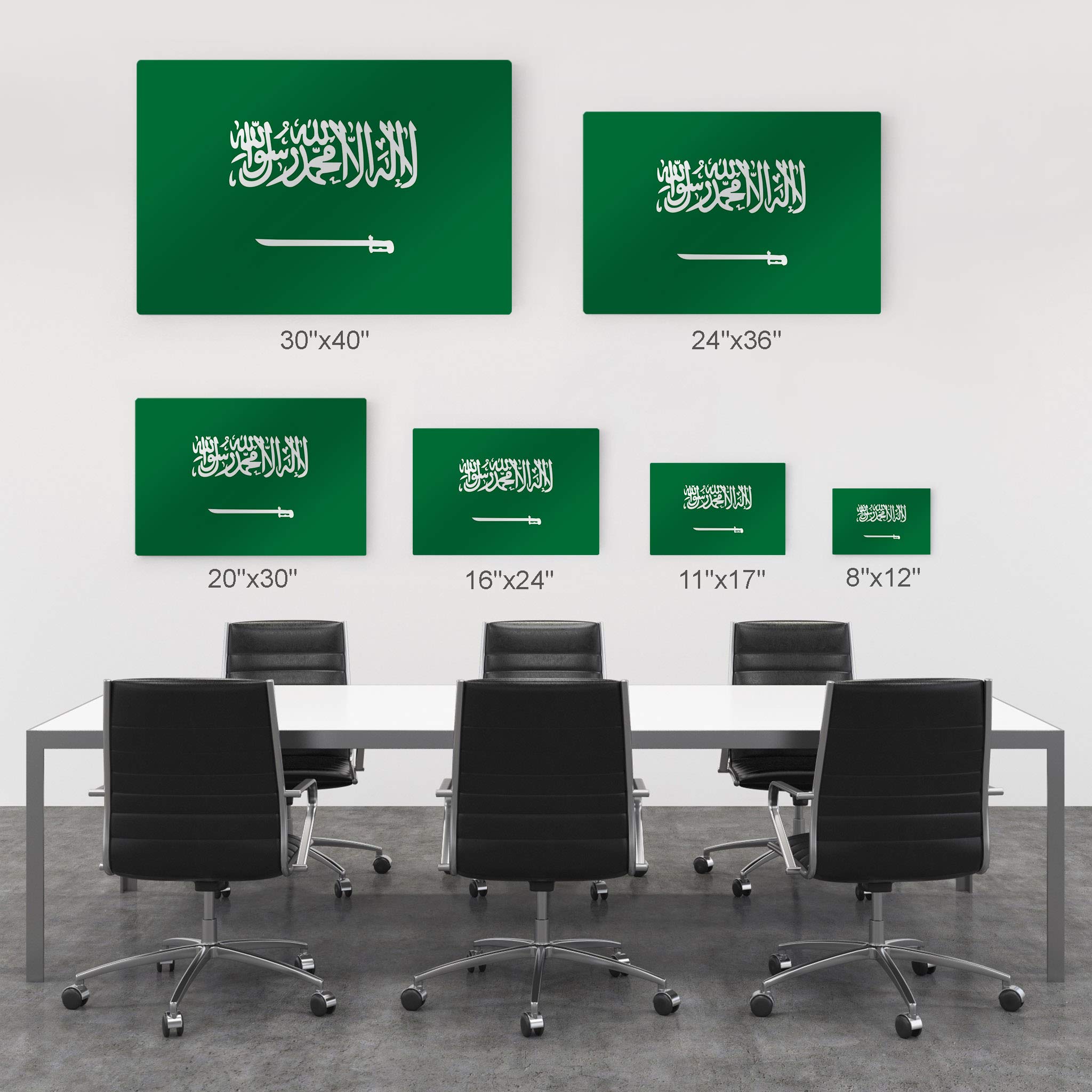 Saudi Arabia Flag Metal Wall Art - 30x40 Inch Modern Home Decor, Ready to Hang, Made in USA | Perfect for Office, Living Room, Dorm, Bedroom, Kitchen, Man Cave, Sports Club & Bar Decor