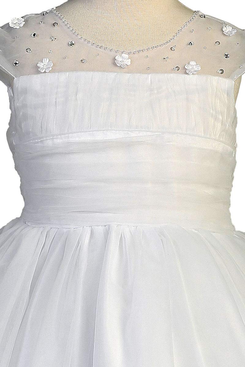 First Communion Dresses for Girls Age 7-16 | Holy White 1st Communion Gown | Flower Girl Church Dress for Religious Ceremonies & Special Occasions