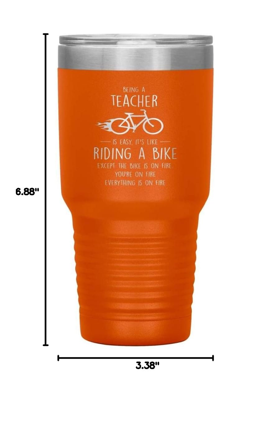 ODDITEES Funny Teacher Tumbler - 30oz Stainless Steel Insulated Cup with Laser Etched Design | Perfect Gift for Educators, Appreciation Day & Back to School | Black