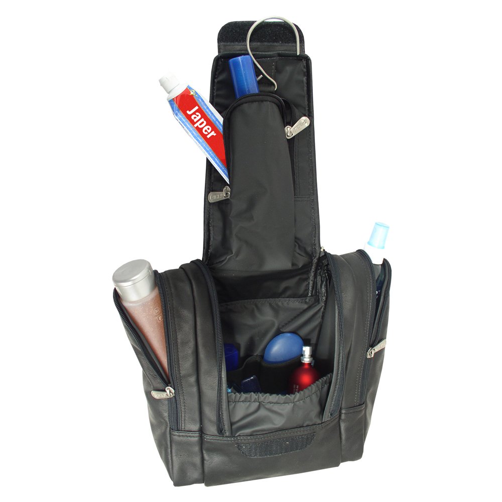 Waterproof Hanging Travel Toiletry Bag - Black Cosmetic Organizer for Men & Women - Perfect for Camping, Gym, Business Trips & Vacation Essentials Storage