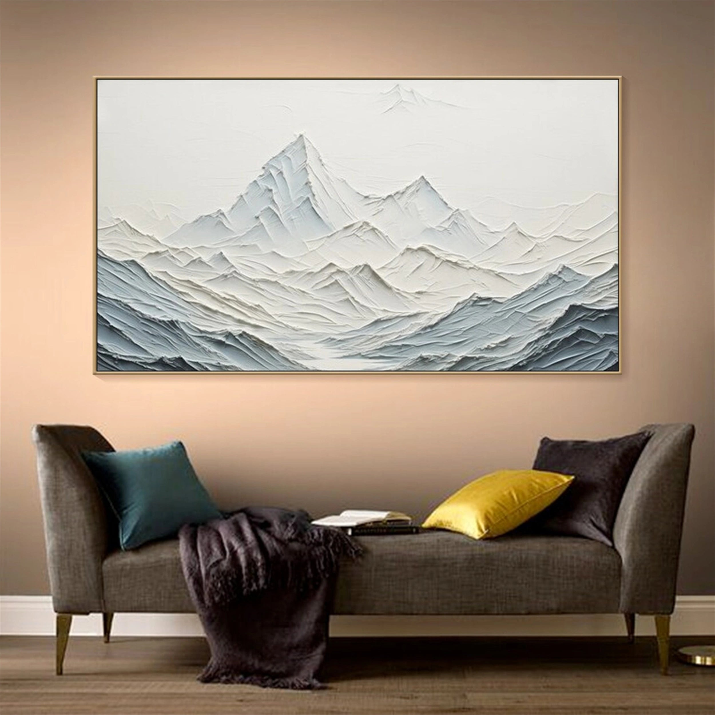 Minimalist Textured Plaster Art Painting - Abstract Wall Decor for Living Room, Bedroom & Office | #MM125