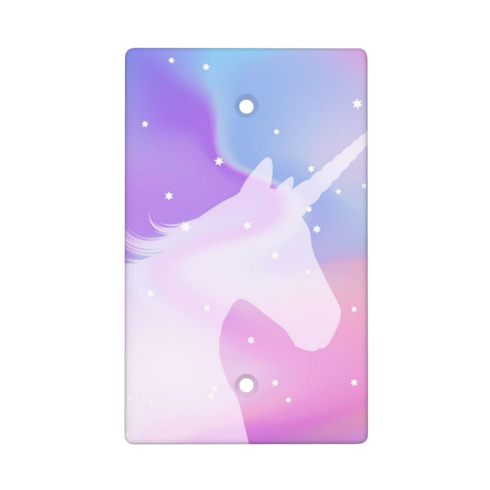 Pink Unicorn Light Switch Cover - Decorative Single Blank Wall Plate for Home, Kitchen & Bedroom - 1 Gang - Perfect for Kids Rooms, Nursery & Themed Decor