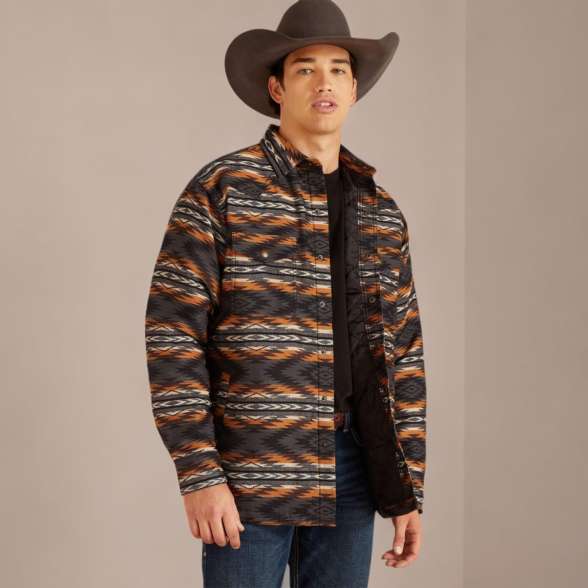 ARIAT Men's Harcourt Shirt Jacket - Lightweight Flannel Shirt Jacket for Men, Casual & Outdoor Wear, Perfect for Hiking, Camping & Fall Layering