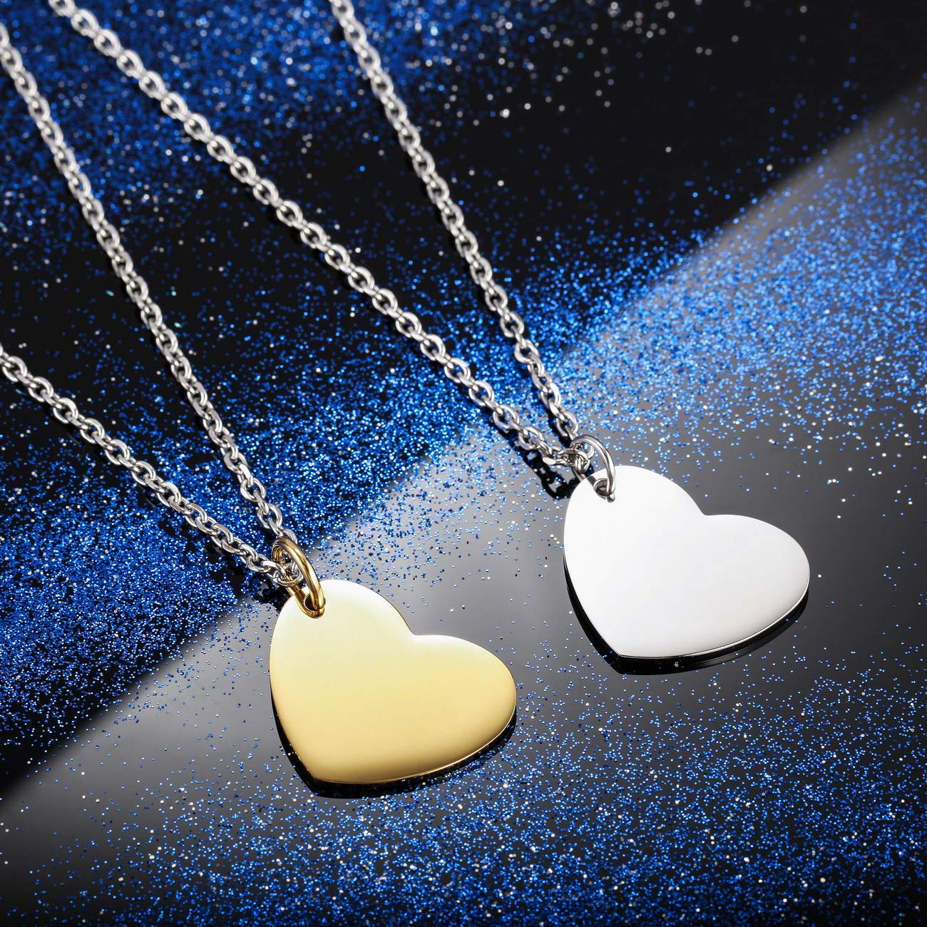 Personalized Heart Pendant Necklace for Women - Custom Engraved Name Stainless Steel Jewelry - Perfect for Bridesmaid Gifts, Best Friend Presents & Romantic Couples Jewelry - Ideal for Anniversaries, Valentine's Day & Special Occasions