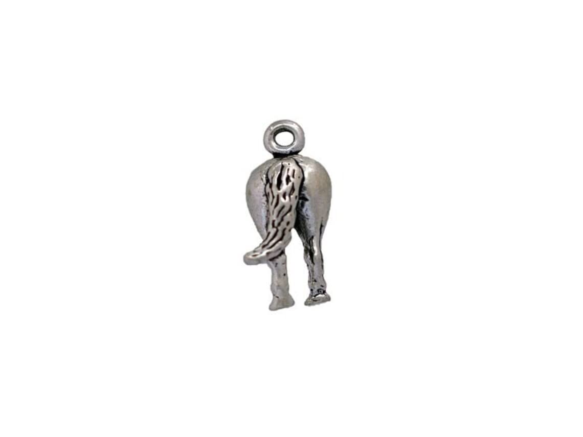 Sterling Silver Horse Rear End Charm Pendant - Elegant Equestrian Jewelry for Horse Lovers - Perfect for Necklaces, Bracelets & DIY Jewelry Making - Ideal Gift for Riders & Horse Enthusiasts