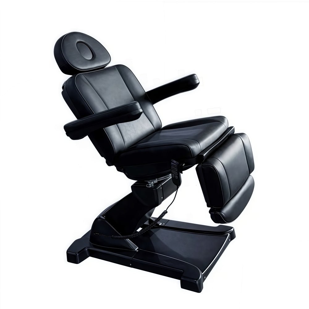 Greenlife® Electric Massage Chair Bed with 4 Motors, Swivel & Lounge Function - All Black, White or Mixed Colors (10794X) - Perfect for Home Relaxation, Spa & Therapy Sessions