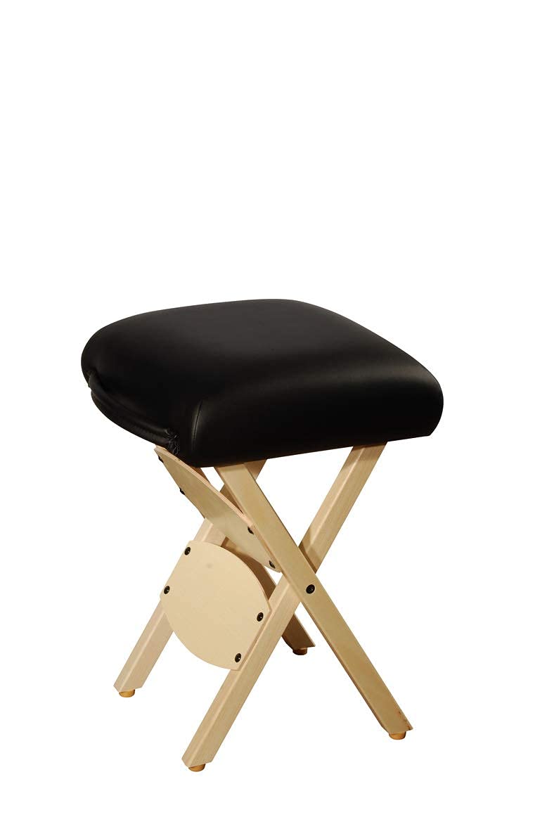Portable Folding Massage Stool - Lightweight Wooden Tattoo Stool for Massage Therapists & Tattoo Artists - Easy to Carry Mobile Chair Seat - Perfect for Home, Salon, Spa & Travel Use