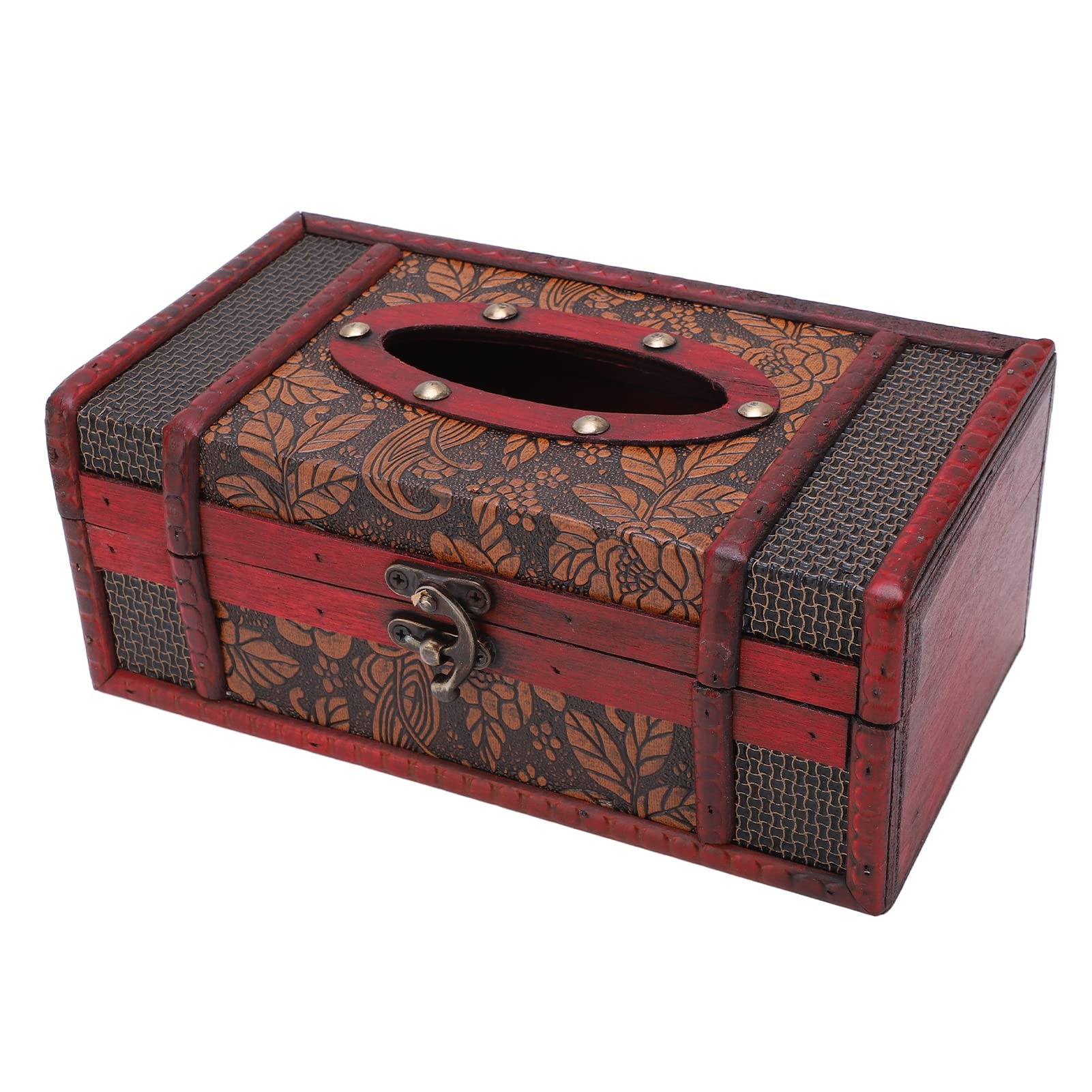 Vintage Retro Tissue Box Cover - Antique Classic Texture Large Capacity Tissue Holder for Home, Hotel & Office Decor | Perfect for Living Room, Bedroom & Bathroom