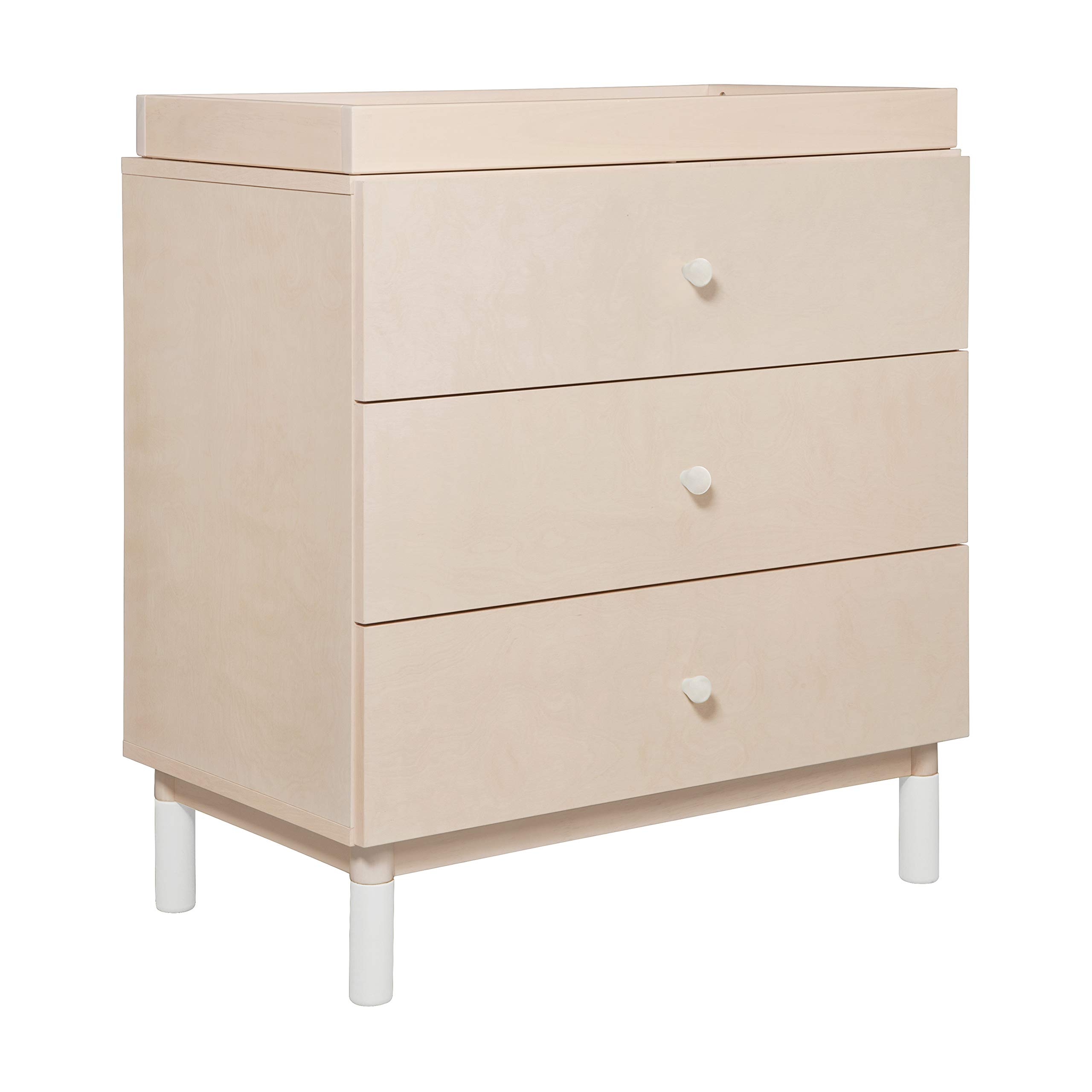 Babyletto Gelato 3-Drawer Changing Table Dresser with Removable Changing Tray - Washed Natural & White - Greenguard Gold Certified - Perfect for Nursery Organization & Baby Care Essentials Storage