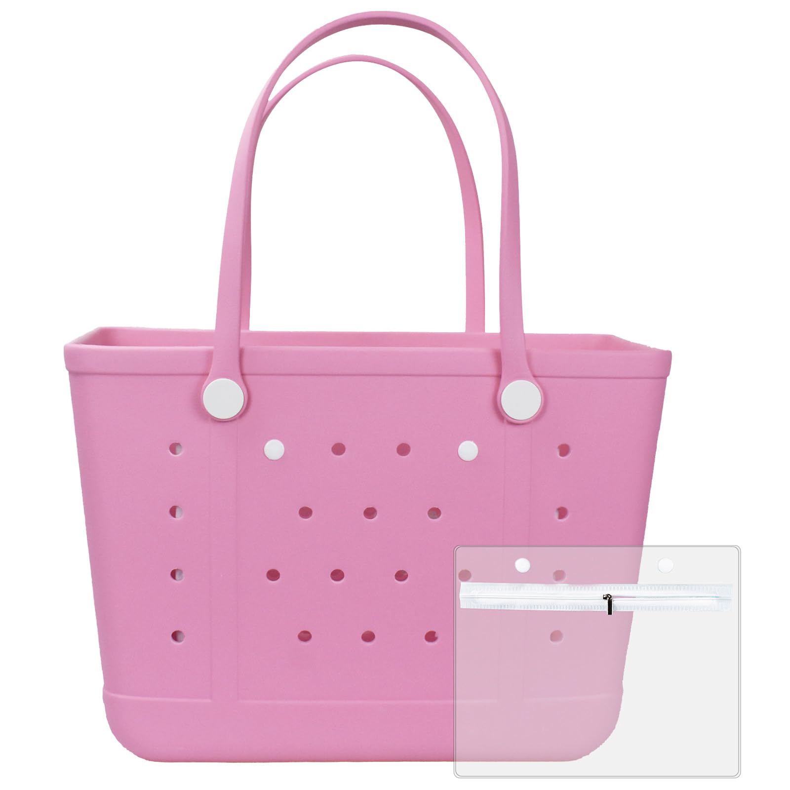 Waterproof Beach Tote Bag - Extra Large Rubber Tote for Women, Washable & Durable Open Top Handbag - Perfect for Beach, Pool, Boat, Gym & Sports Activities