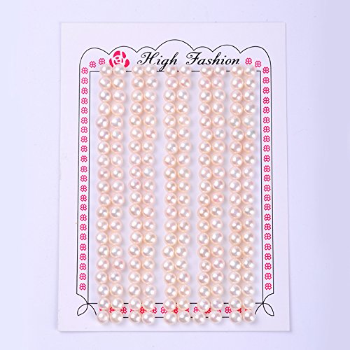 10 Pairs AAA Round Earing Beads Rondelle Natural Freshwater Pearl Beads (4.5-5mm) - One Hole Jewelry Making Supplies for DIY Earrings, Necklaces & Bracelets - Perfect for Crafting, Gifts & Fashion Accessories