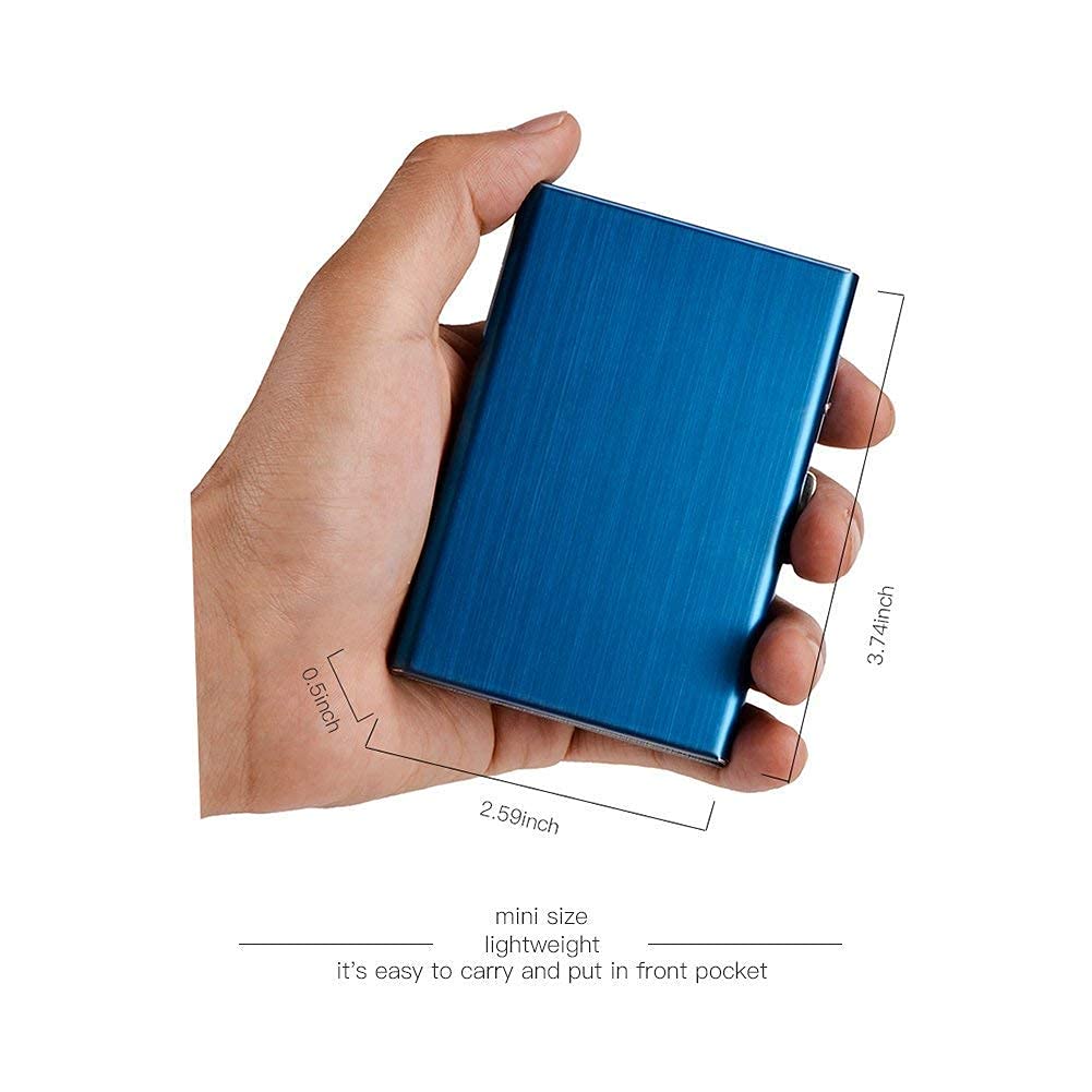 EASTNIGHTS RFID Blocking Credit Card Holder Wallet - 2 Pack Slim Minimalist Card Case for Men & Women - Perfect for Travel, Business & Everyday Use