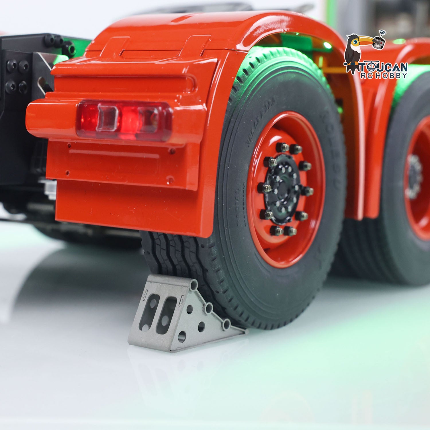 TOUCAN 1/14 Scale 10X8 Metal Chassis RC Tractor Truck RTR with Smoke Sound, 2-Speed Gearbox, ST8 Battery & Rotating Lights - Ready-to-Run Remote Control Semi Truck for Adults and Hobbyists (Model 3363) - Perfect for Off-Road Racing, Construction Site Play, and RC Vehicle Collection