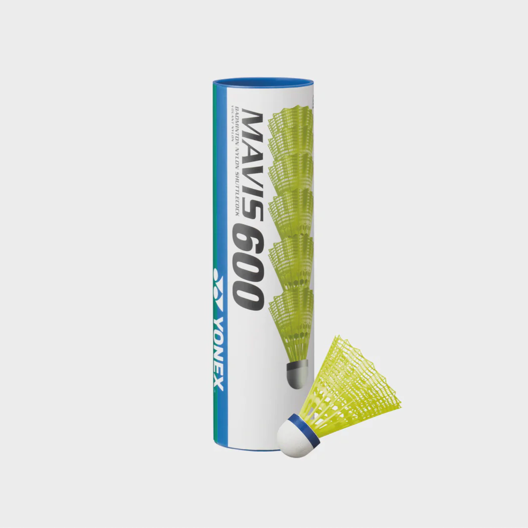 Yonex Mavis 600 Nylon Badminton Shuttlecocks - Durable & Consistent Flight for Training & Recreational Play - Perfect for Indoor & Outdoor Badminton Games