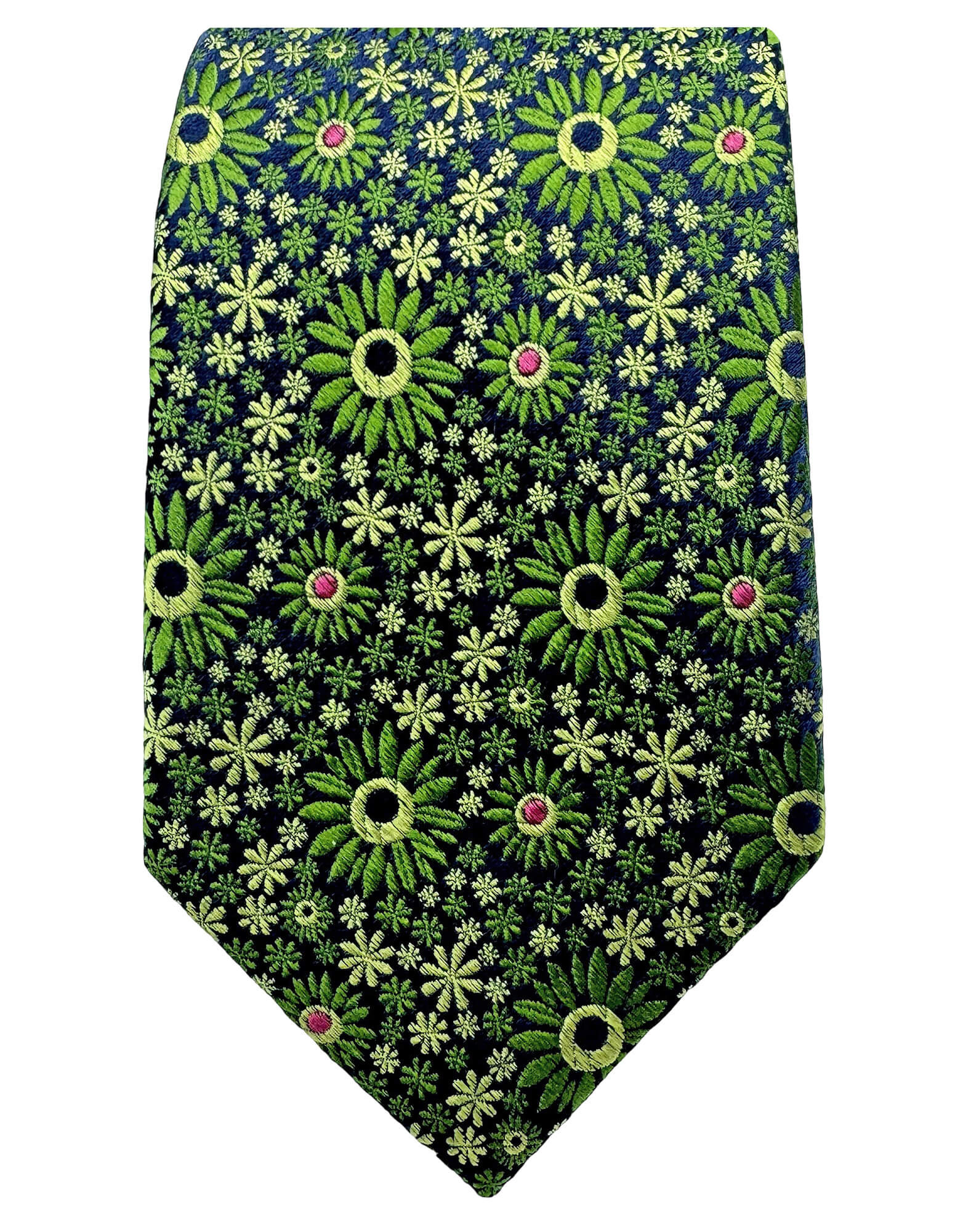 DÉCLIC Sammy Floral Tie - Green Bow Tie for Men, Wedding, Party & Formal Events | Stylish Silk Necktie Accessory for Grooms, Prom & Special Occasions