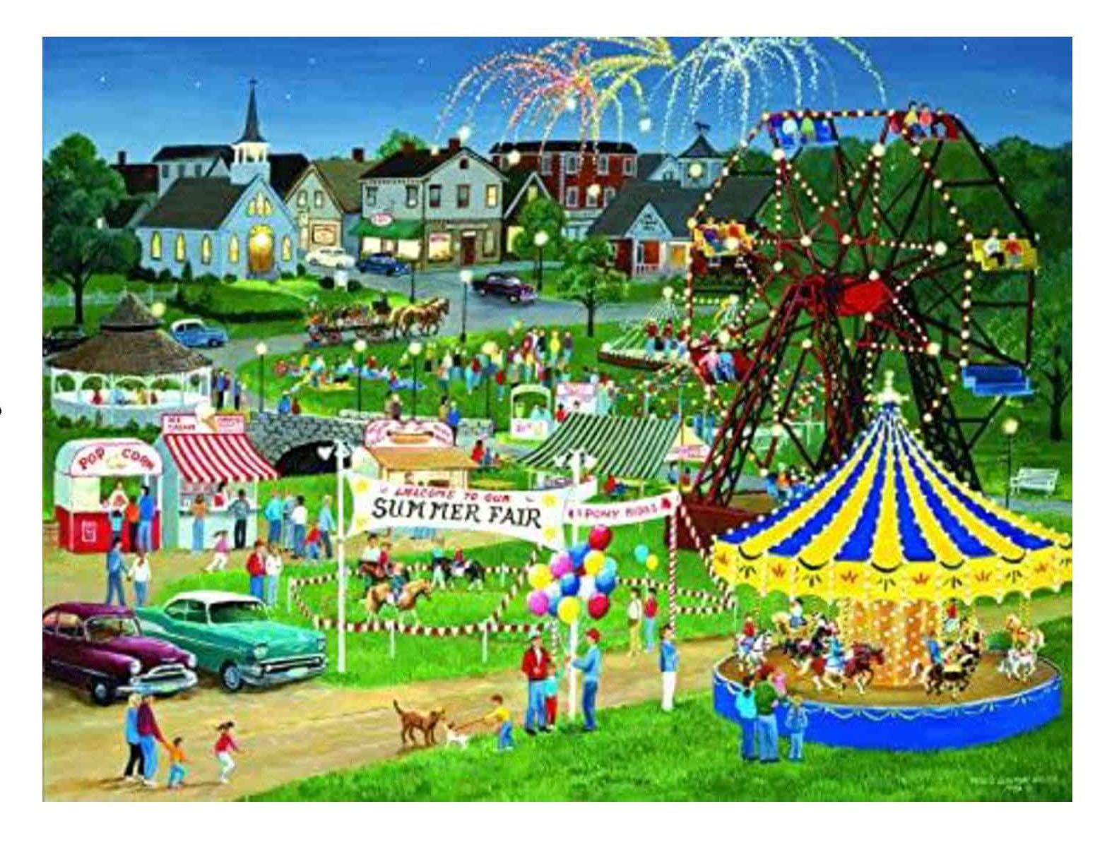 500 Piece Jigsaw Puzzle - Persis Clayton Weirs Country Fair Art Series for Adults & Puzzle Collectors | Perfect for Family Game Night, Relaxation & Home Decor