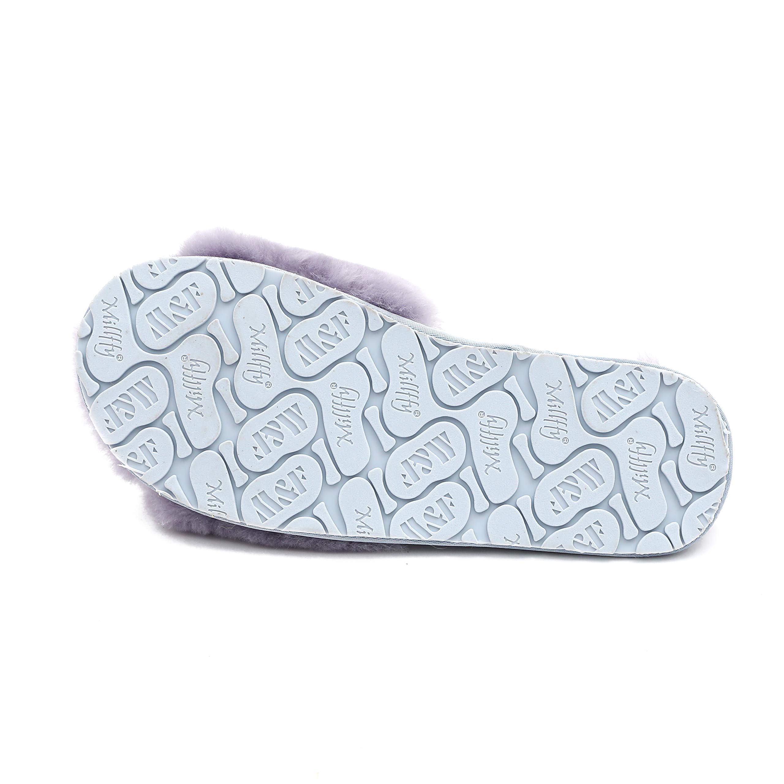 Women's Luxury Boiled Wool Slippers with Real Fur - Open Toe House Shoes for Indoor Comfort | Perfect for Relaxing at Home, Spa Days & Cozy Winter Evenings