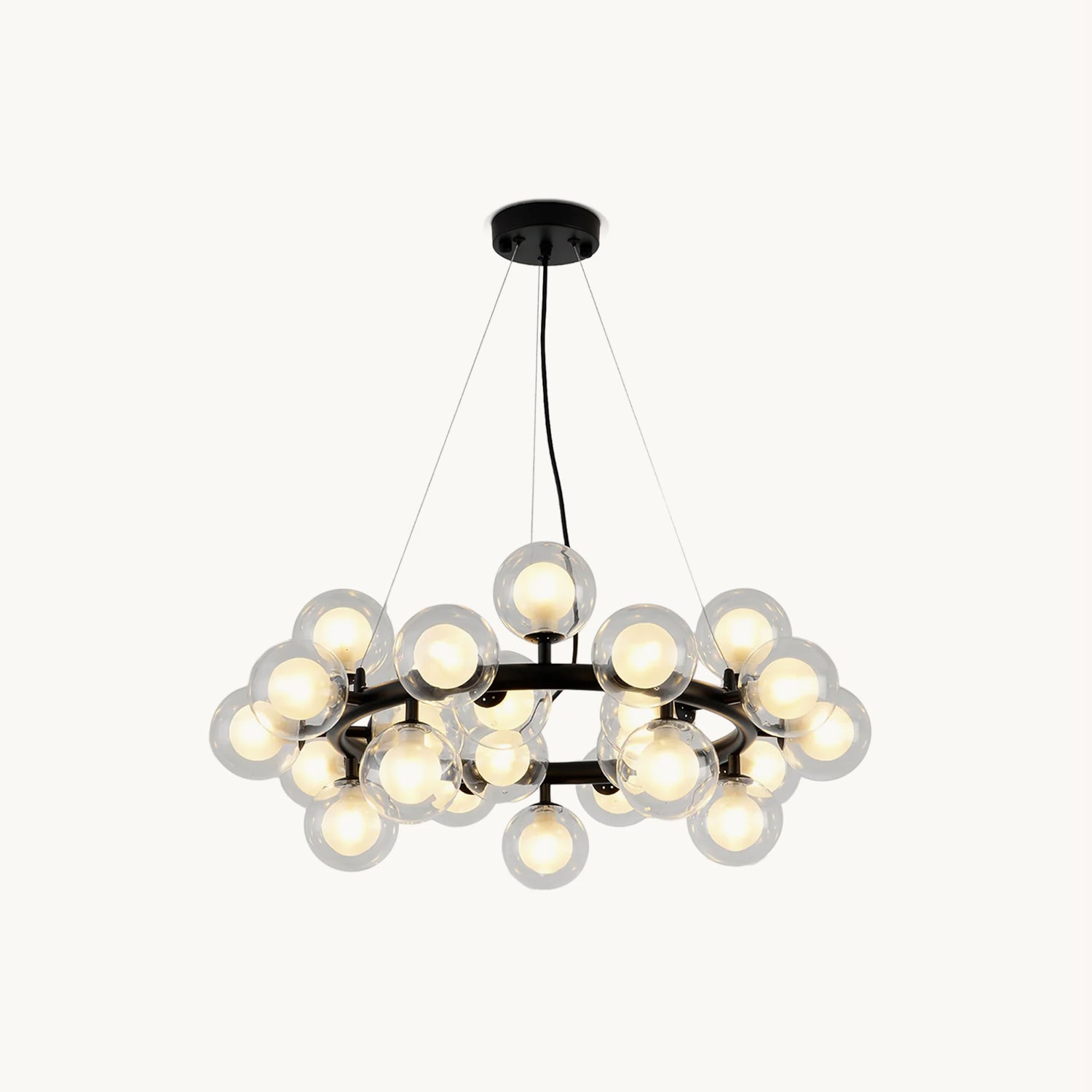 Stylish Bubble Ball Chandelier - Modern Crystal Glass Pendant Light Fixture for Dining Room, Bedroom & Living Room Decor | Perfect for Home, Hotel and Wedding Venue Lighting