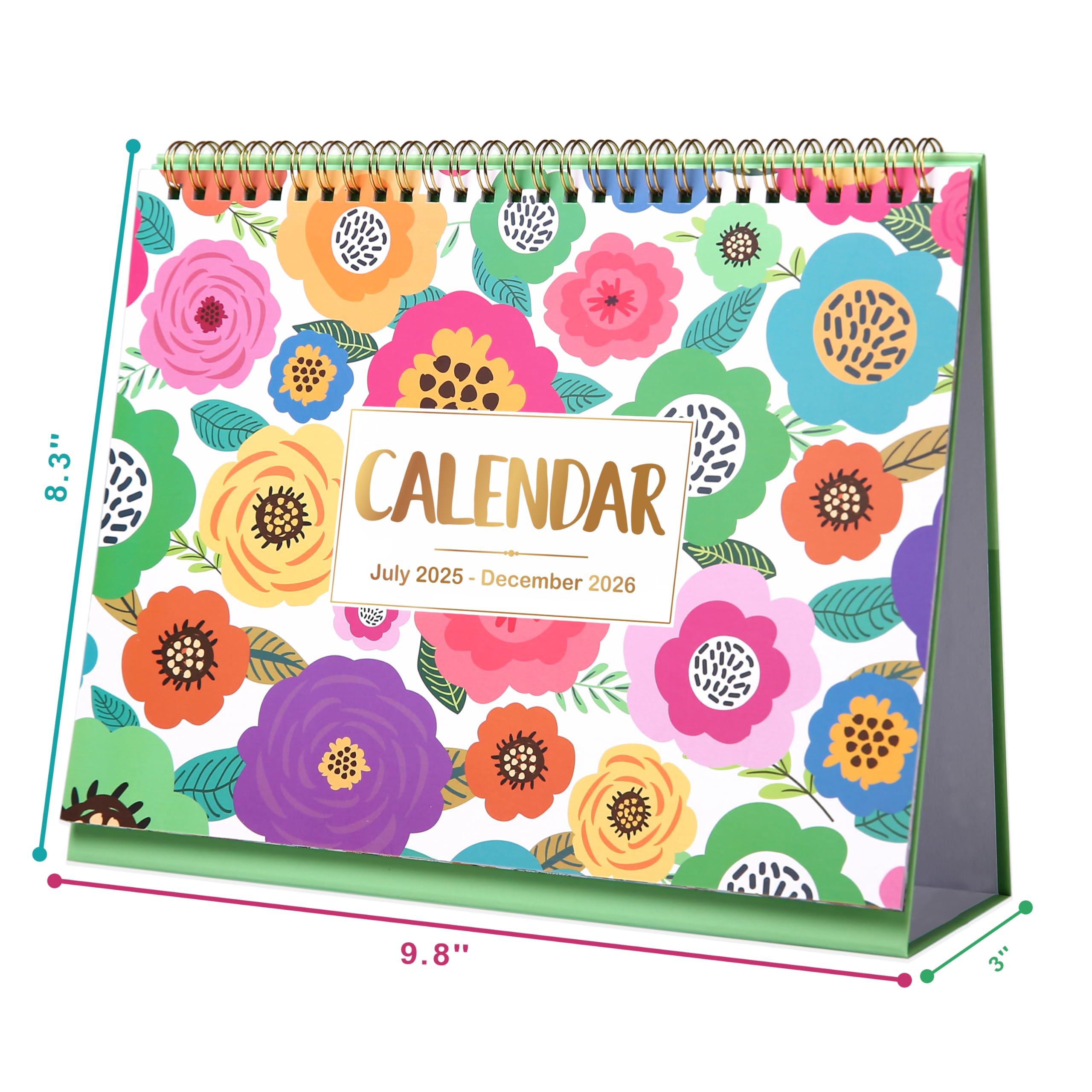 2025-2026 Standing Flip Desk Calendar | 18-Month Planner (July 2025 - December 2026) | 9.8