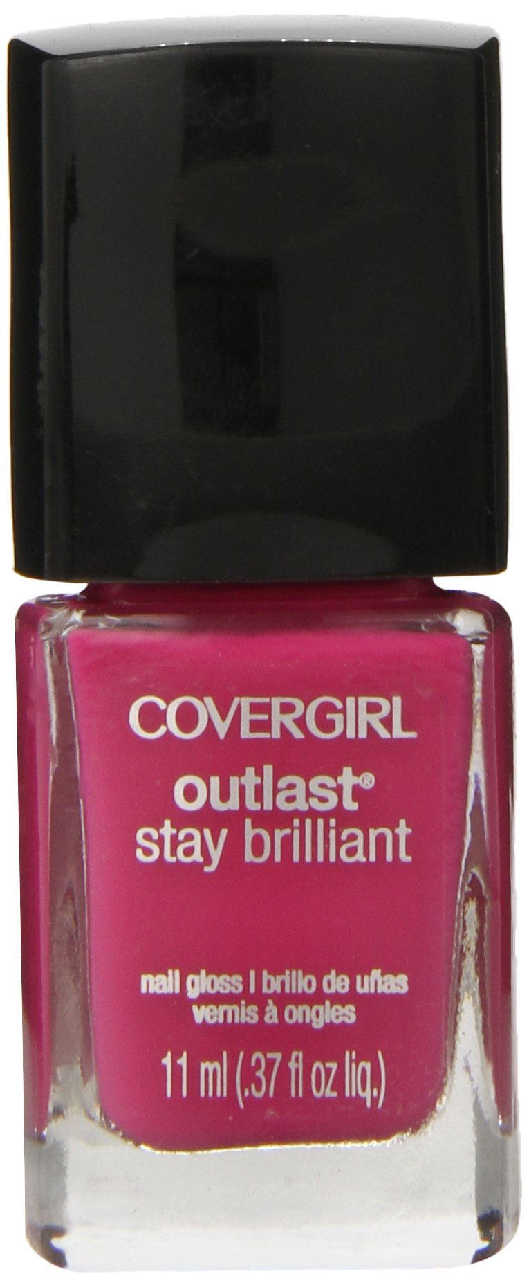 Covergirl Outlast Stay Brilliant Nail Gloss - Tickled Pink 165 (0.37 oz) | Long-Lasting Shine & Vibrant Color | Perfect for Manicures, Pedicures & Special Occasions