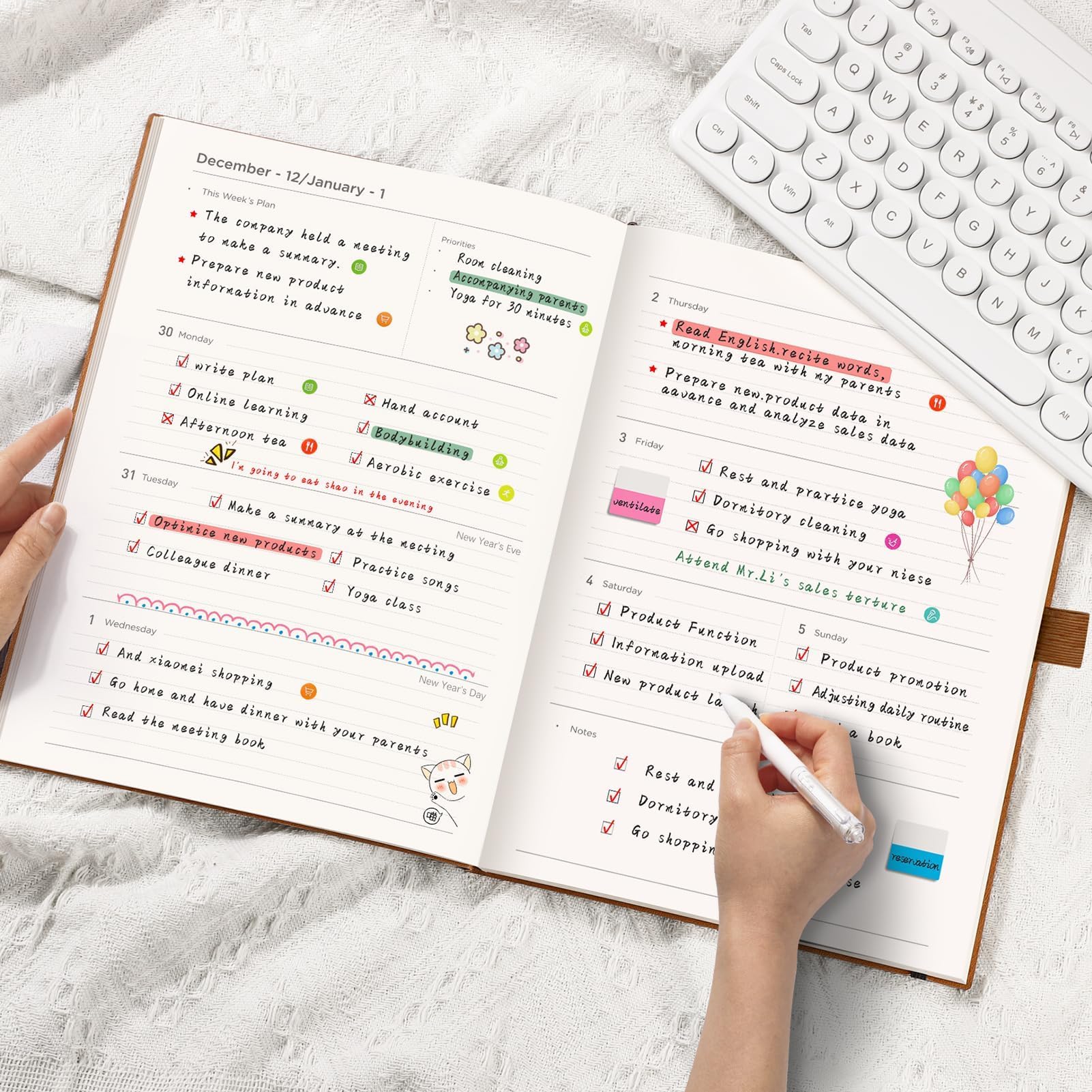 2025-2026 Planner - Weekly & Monthly Calendar Organizer (Jan 2025-Mar 2026) | A4 Size 8.5