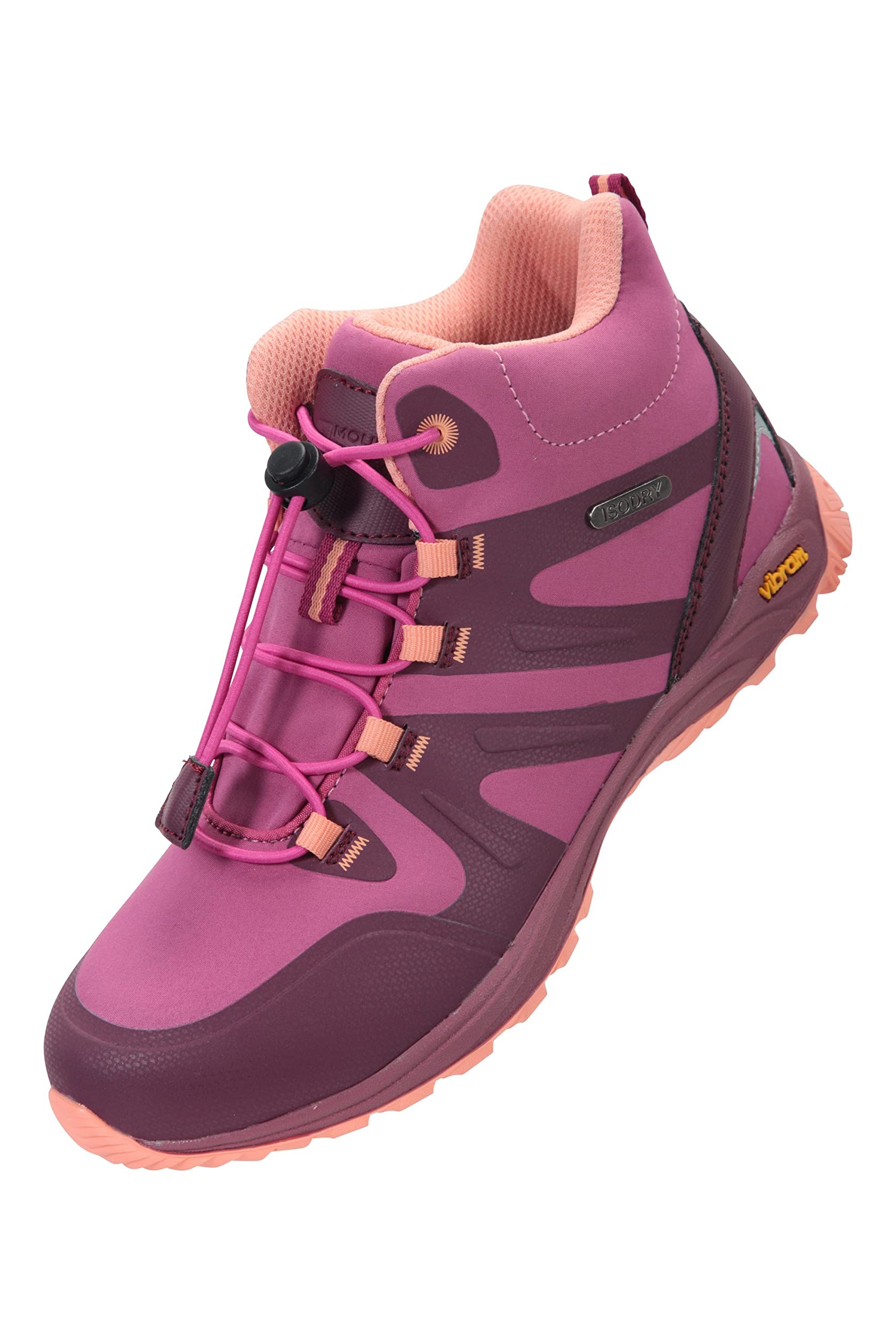 Mountain Warehouse Kids Softshell Vibram Walking Boots - Waterproof Hiking Shoes for Boys & Girls - Lightweight & Durable Vibram Sole - Perfect for Outdoor Adventures, Camping & Trail Walking