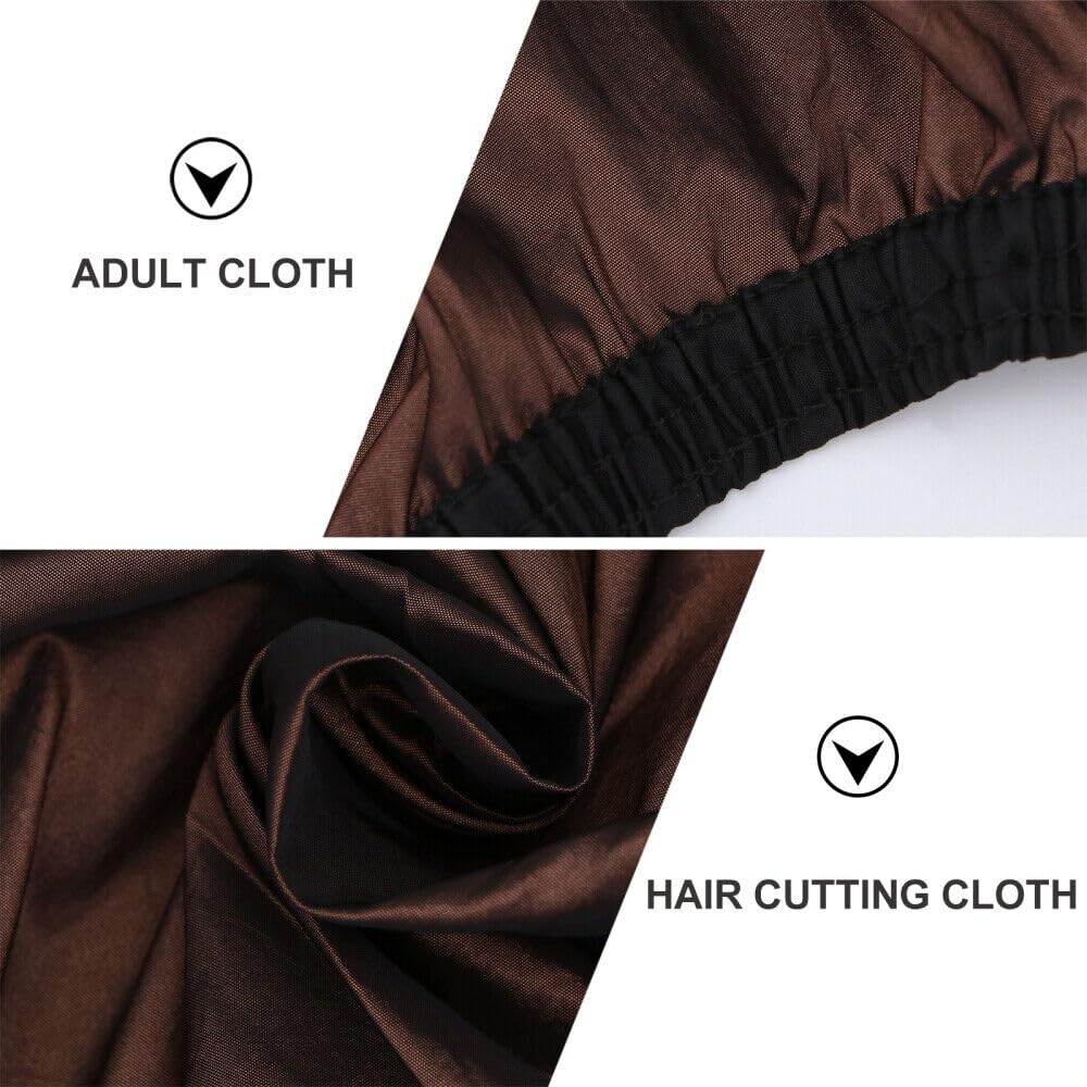 OSEN Waterproof Nylon Barber Hair Cutting Apron - Salon & Parlour Professional Hairdressing Smock (1 Piece, Brown) - Ideal for Hair Stylists, Barbershops & Home Haircuts