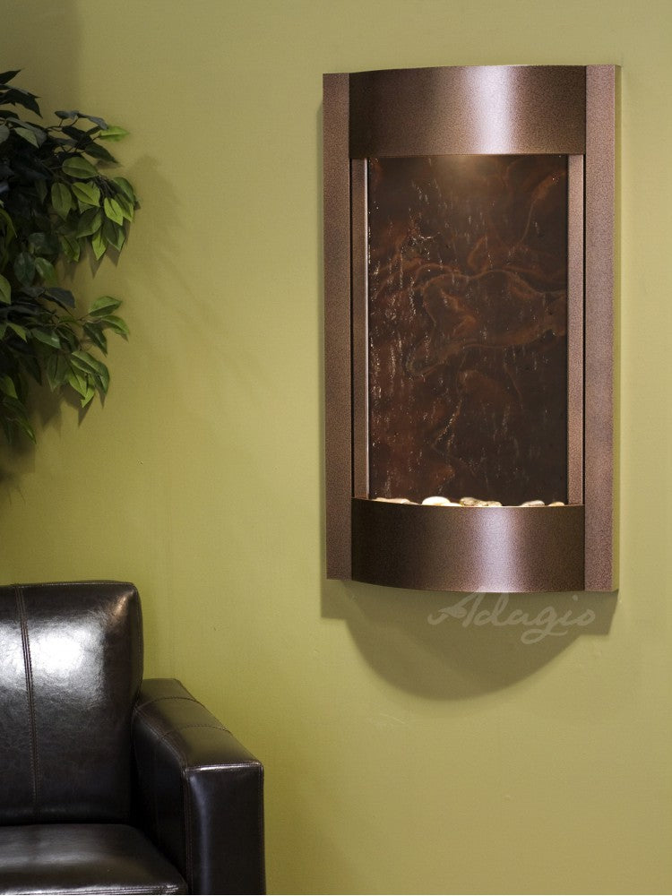 Adagio Serene Waters Copper Vein Multi-Color Featherstone Tile SWA5014 - Perfect for Bathroom Walls, Kitchen Backsplash & Shower Surrounds