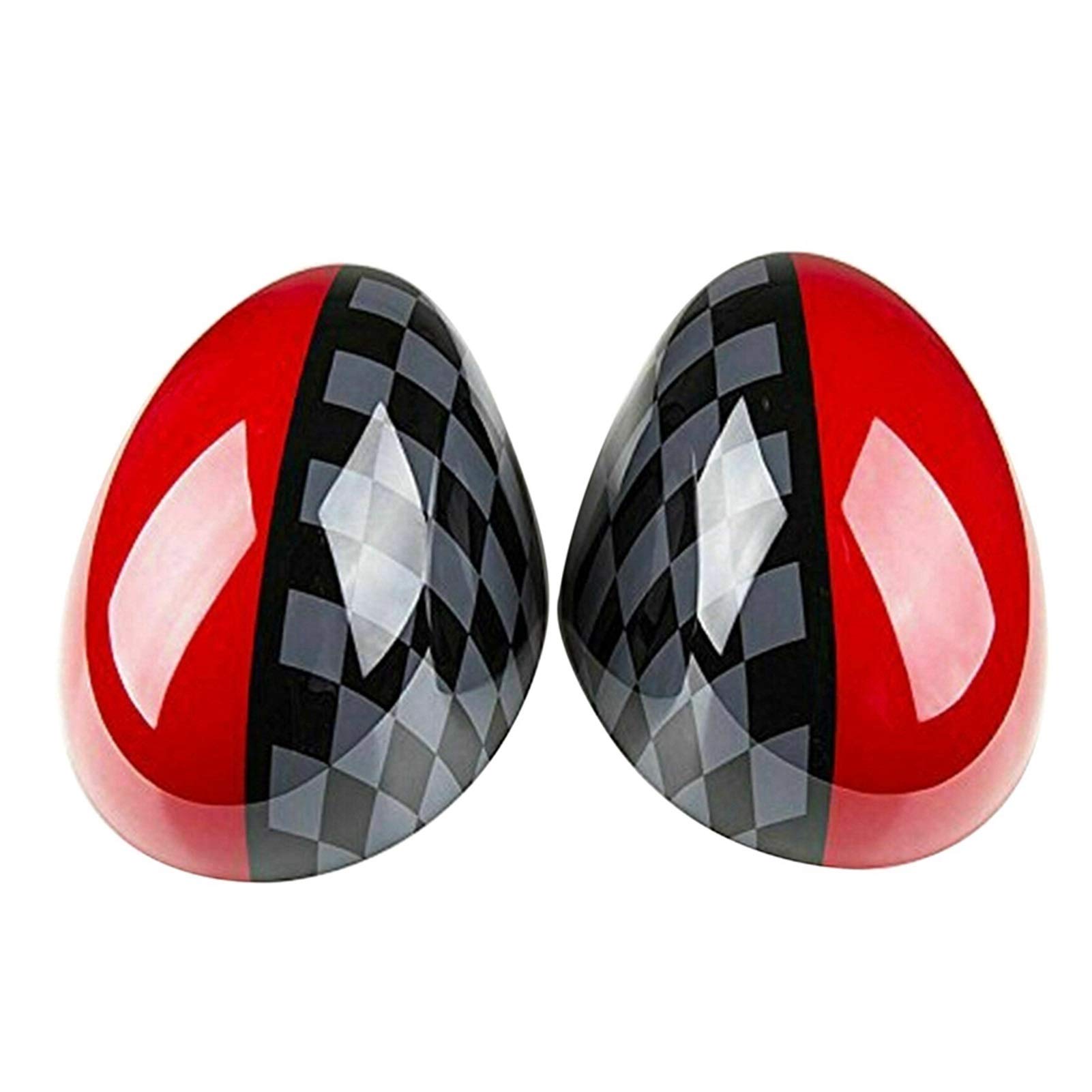 JCW Style Mirror Covers for Mini Cooper R55 R56 R57 R58 R60 R61 - Power Fold Side Mirror Replacement - Enhance Style & Protection for Urban Driving & Car Shows