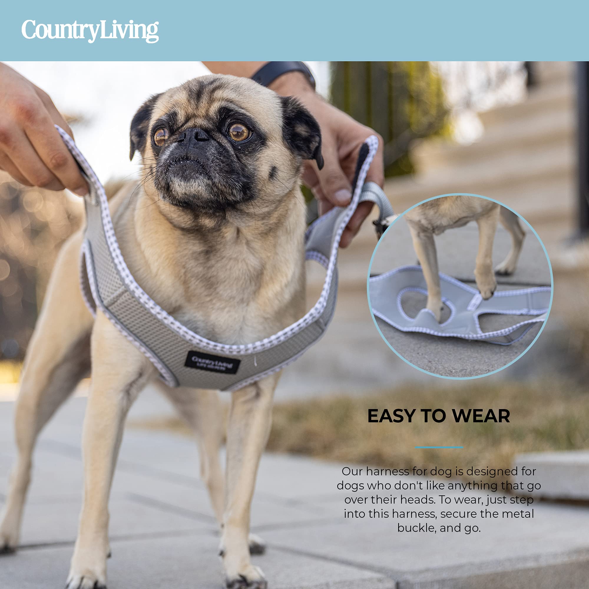 Silver Paw No Pull Dog Harness for Small to Large Dogs - Soft Padded Cooling Vest for Training, Walking & Running | Breathable & Adjustable Pet Accessories - Grey, XS | Perfect for Outdoor Adventures, Daily Walks & Hot Weather
