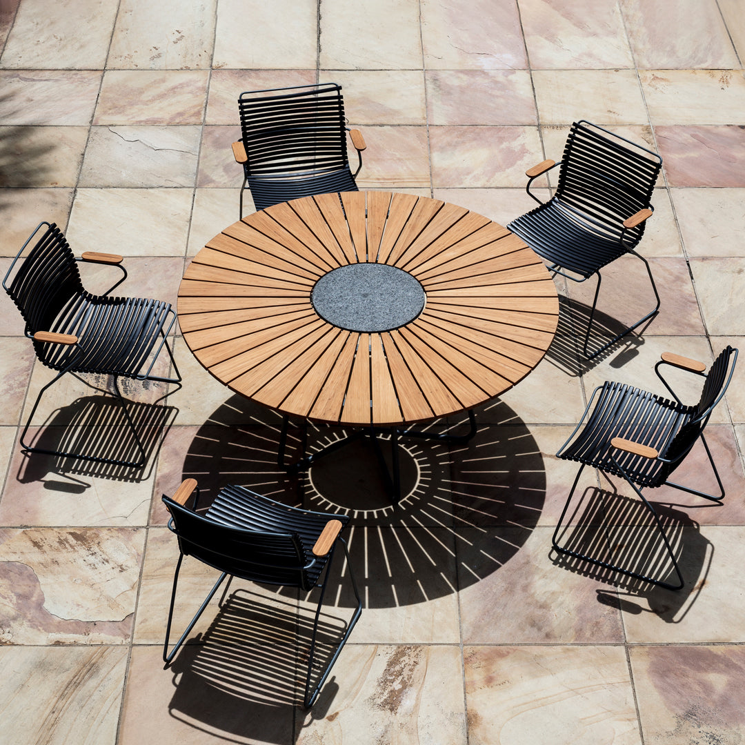 Premium Round Outdoor Patio Table - Durable Weather-Resistant Garden Dining Set for Backyard, Deck, Poolside & BBQ Gatherings