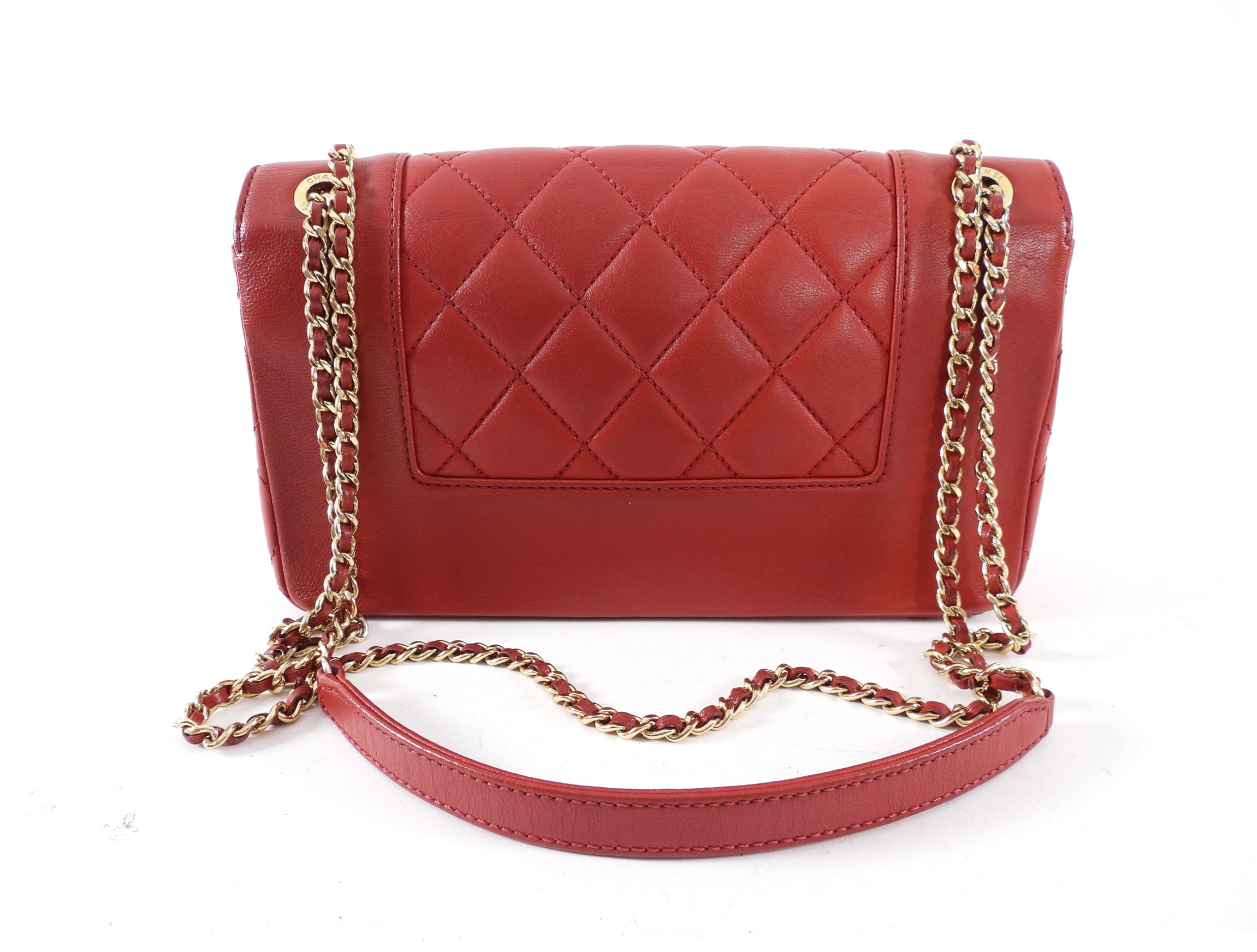 Chanel Red Leather Quilted Mademoiselle Medium Flap Bag with Gold Hardware - Luxury Designer Handbag for Women, Perfect for Parties, Date Nights & Special Occasions