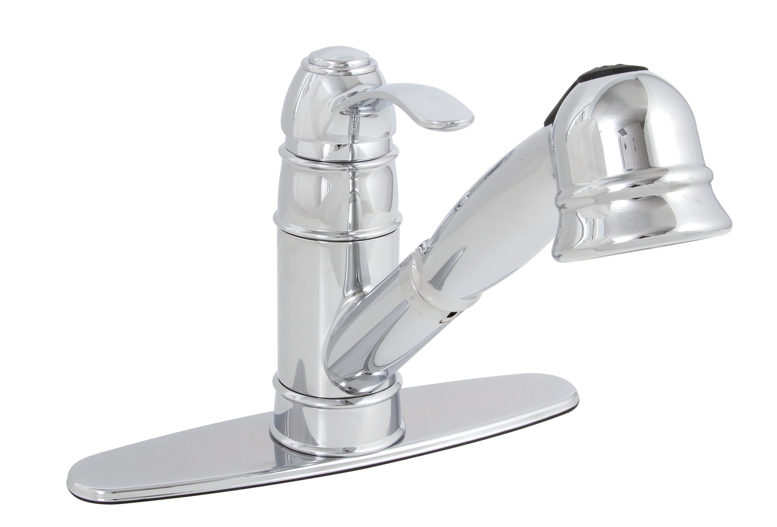 Premium 120439 Pull-Out Sprayer Kitchen Faucet in Chrome Finish - Ideal for Modern Kitchens, Dishwashing & Food Prep