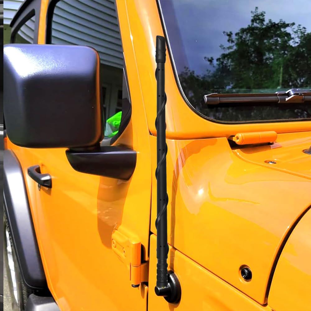 BASIKER 13 Inch Replacement Antenna for Jeep Wrangler JK JL JT & Gladiator Rubicon Sahara (2007-2025) - Enhanced Radio Reception Antenna Accessories - Perfect for Off-Road Adventures & Daily Commuting