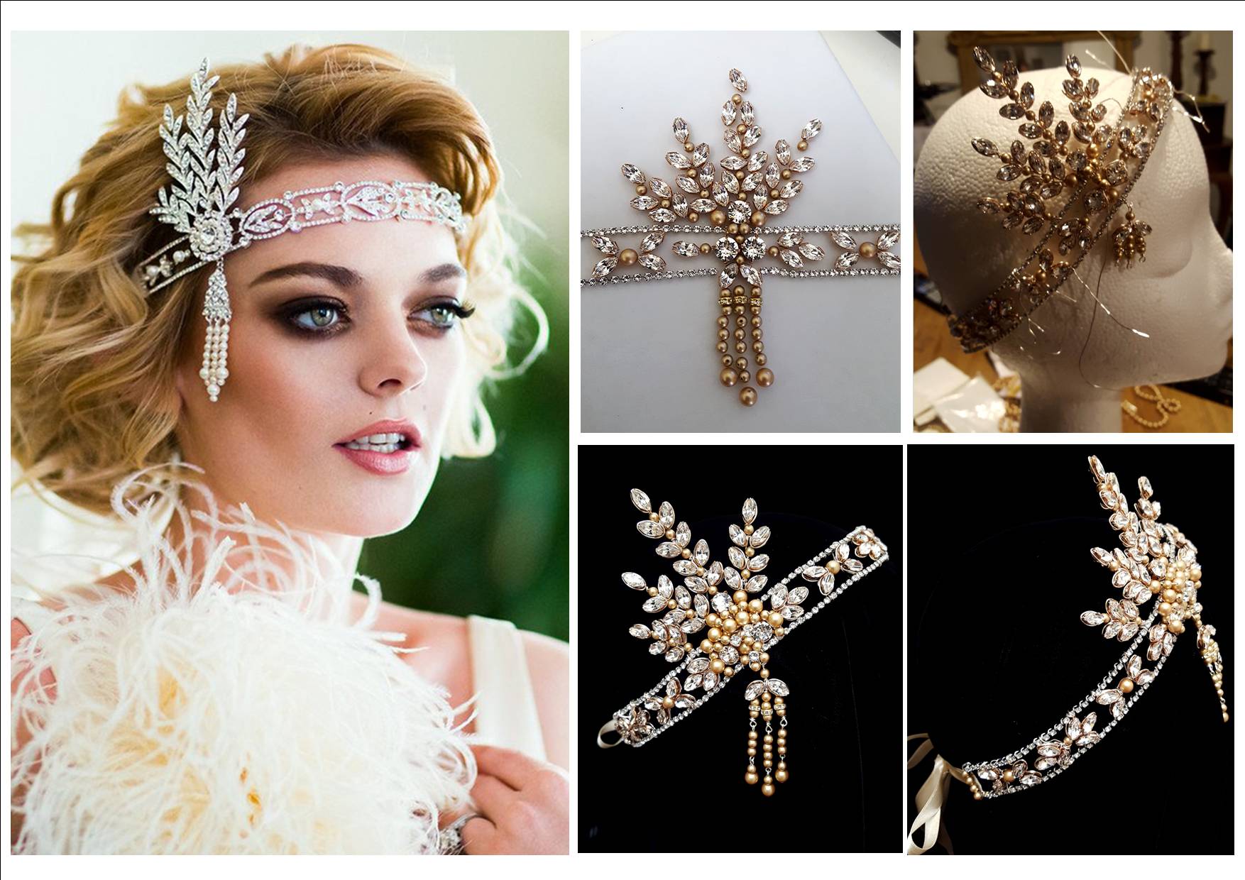 Custom Made Bridal Headpiece by Kezani - Handcrafted Wedding Hair Accessories - Perfect for Brides, Bridesmaids & Special Occasions