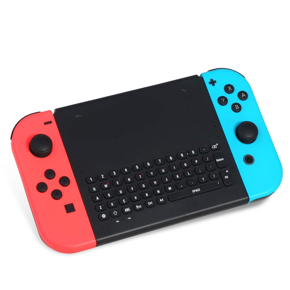 OSTENT 2.4GHz Wireless Remote Controller Keyboard for Nintendo Switch Joy-Con Game - Perfect for Gaming, Typing & Streaming on Nintendo Switch Console