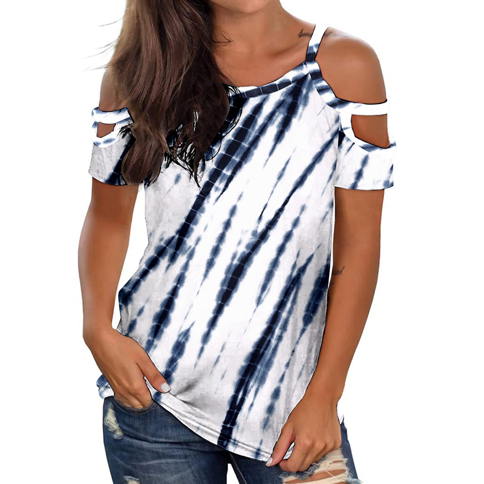 Women's Summer Tops with Sleeves - Loose Fit Tunic Blouses & Plus Size T-Shirts for Casual Wear, Office & Vacation