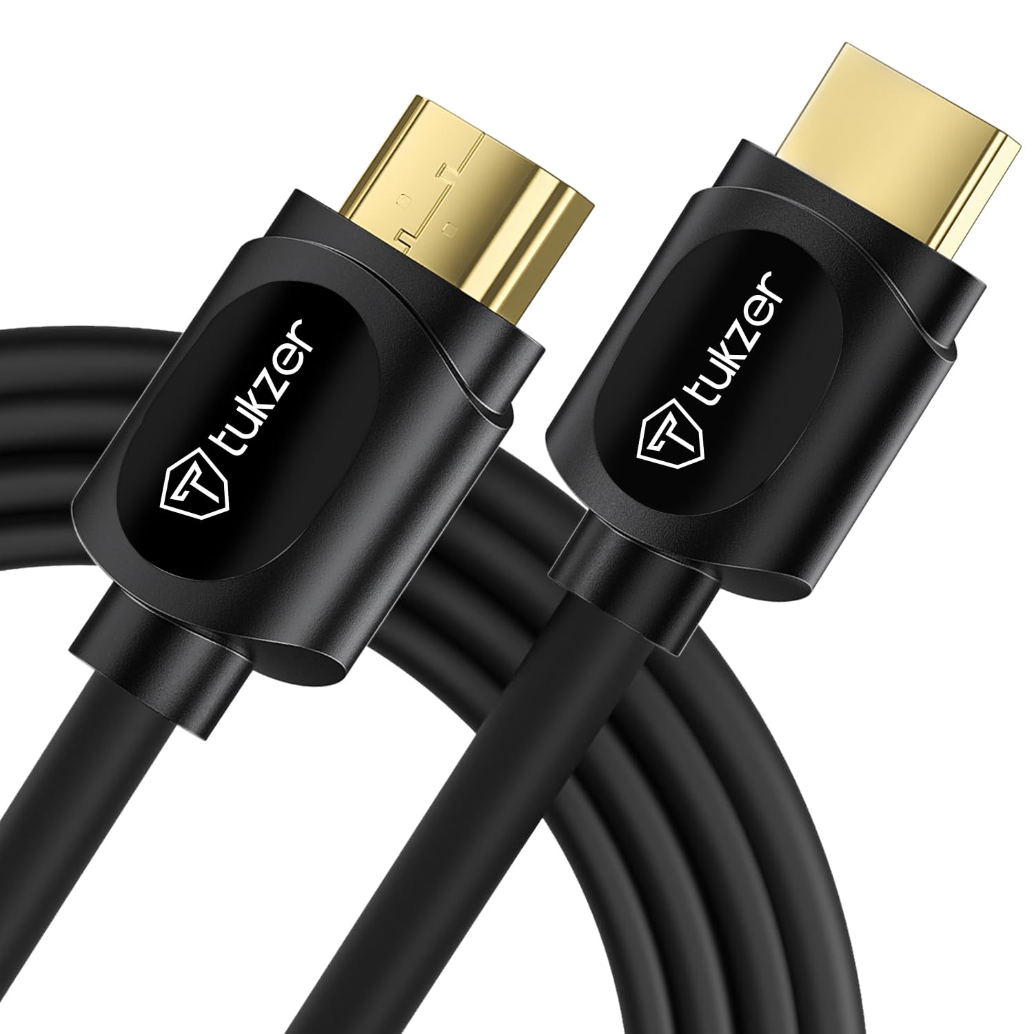 Tukzer 4K HDMI Cable 10ft - Ultra High Speed 18Gbps, 4K@60Hz, HDR, 3D, Ethernet, ARC, Gold-Plated Connectors - Compatible with Smart TV, Monitor, PC, PS5, Xbox Series X, Projector - Perfect for Home Theater & Gaming Setup