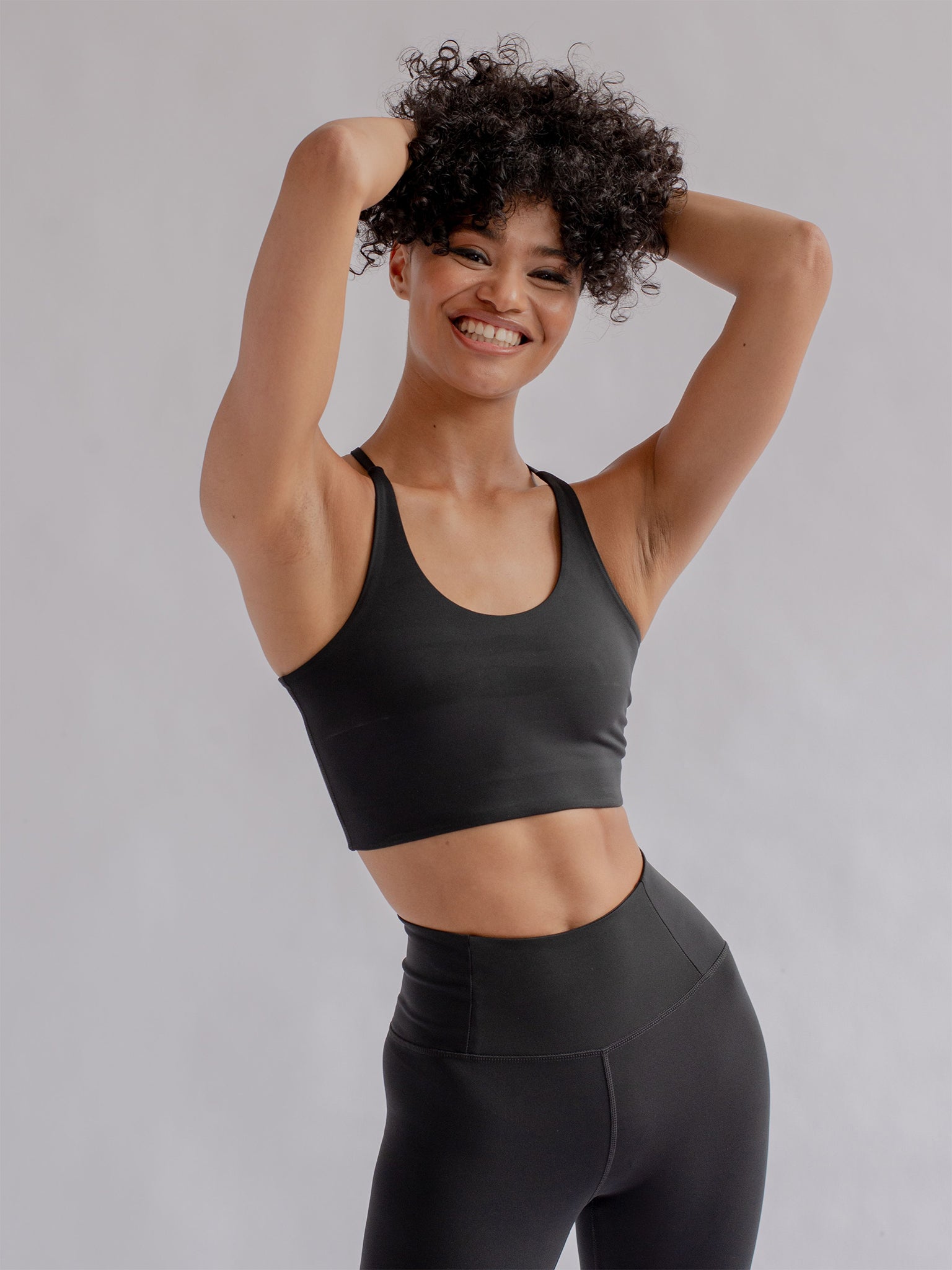 Girlfriend Collective Float Cleo Bra - High Support Sports Bra for Women | Black | Perfect for Yoga, Running & Gym Workouts