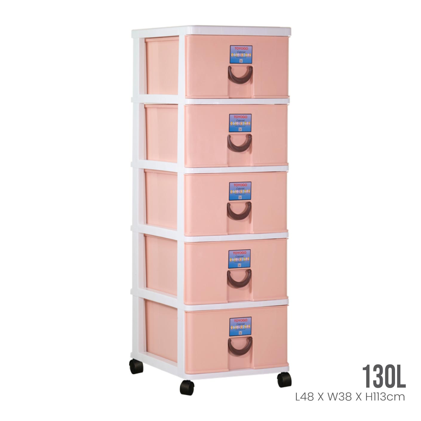 5-Tier Rolling Storage Cart with Wheels - Heavy Duty Metal Shelving Unit for Kitchen, Bathroom, Office Organization (Model 803-5) | Space-Saving Organizer for Pantry, Garage, Laundry Room & More