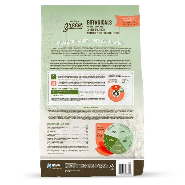 Premium Living World Green Botanicals Adult Guinea Pig Food - Natural & Nutritious Diet for Healthy Adult Guinea Pigs - Perfect for Daily Feeding & Nutritional Supplement
