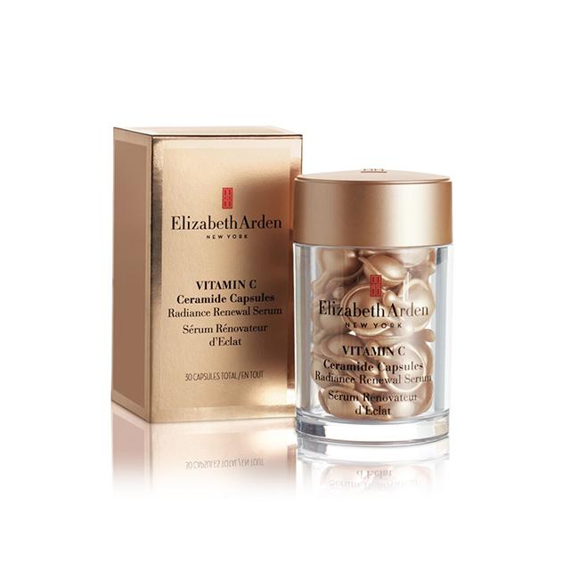 Elizabeth Arden Ceramide Vitamin C Radiance Renewal Serum - 30 Capsules for Brightening & Anti-Aging | Day & Night Skincare Routine
