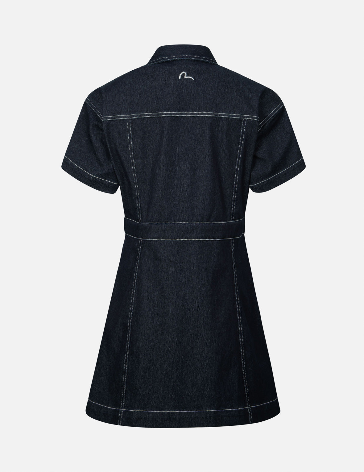 Seagull Embroidery Oversized Denim Shirt Dress for Women - Casual Boho Chic Tunic Top with Loose Fit - Perfect for Beach Outings, Music Festivals & Spring Layering