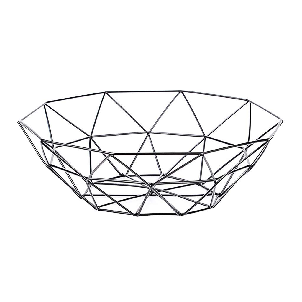 Stainless Steel Wire Fruit Basket - Kitchen Drain Rack for Fruits, Vegetables & Snacks | Rust-Proof Metal Storage Container with Handle | Perfect for Countertop, Pantry & Dining Table Organization