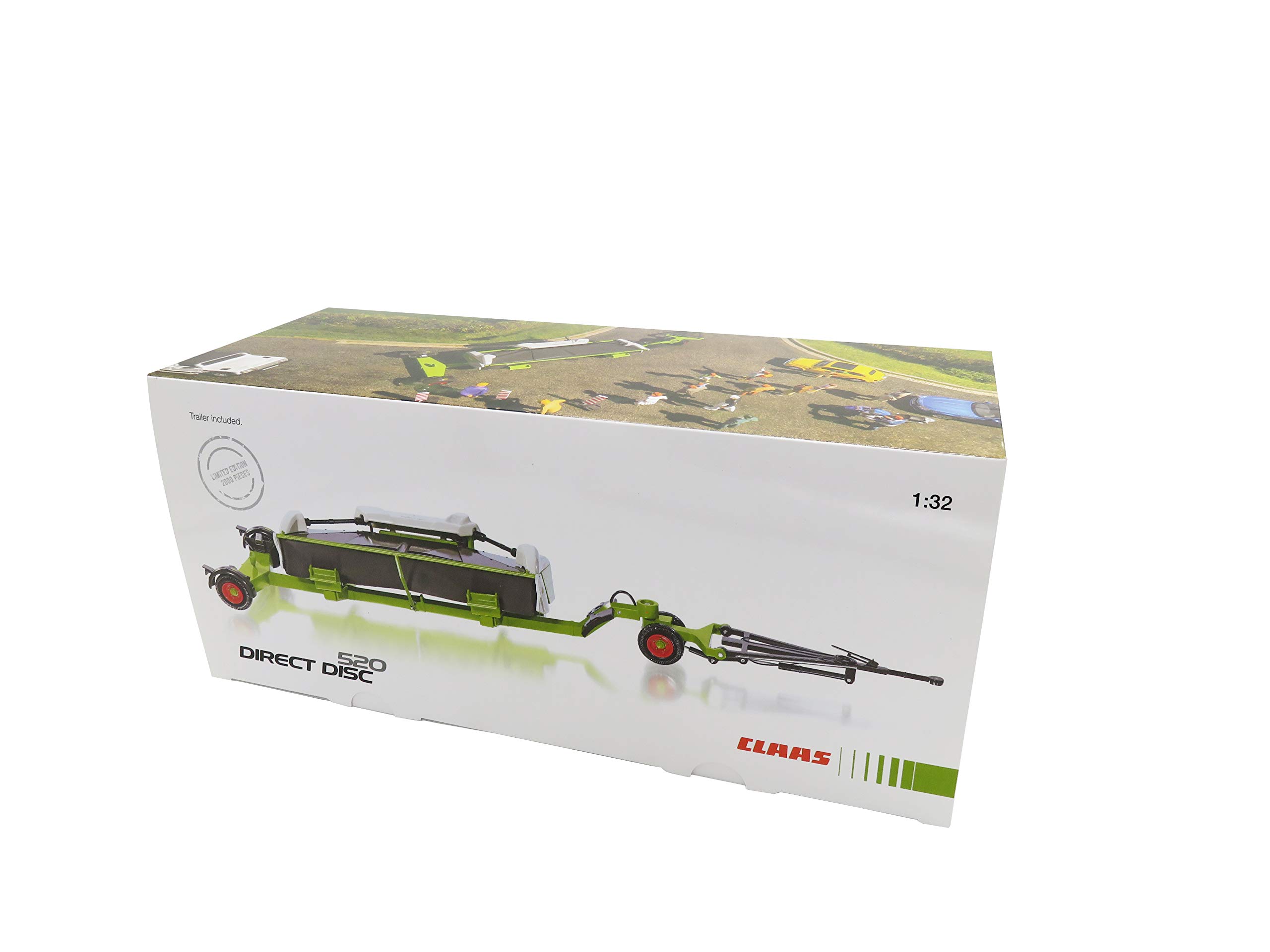 Wiking Claas 520 Direct Disc Limited Edition 1:32 Scale Tractor Model - 2000 Pieces Collector's Item (01706580) for Farm Display & Agricultural Enthusiasts