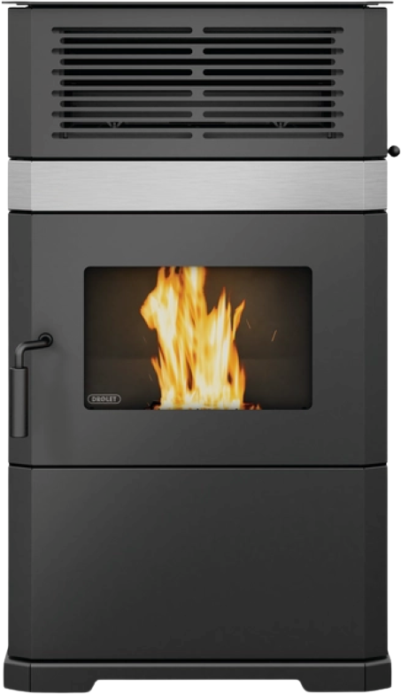 Drolet ECO 65R 2,600 Sq. Ft. Pellet Stove with 125 lb Hopper & Blower - Efficient Heating for Homes, Cabins & Workshops